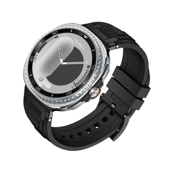 Silikone Urrem Kompatibel med Samsung Galaxy Watch8 - Sort Black Black