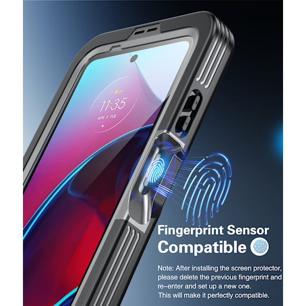 Moto G Stylus 5G (2023) vedenpitävä kotelo, joka suojaa koko puhelinta