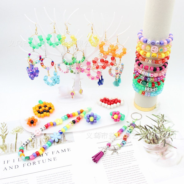 DIY Lerperlesæt, Sæt med Perler med Store Huller