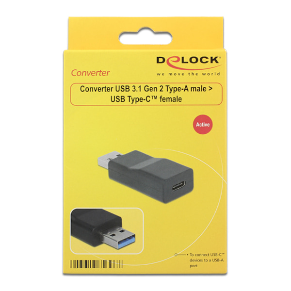Converter USB 3.1 Gen2 TypeA male>USB TypeC female Active