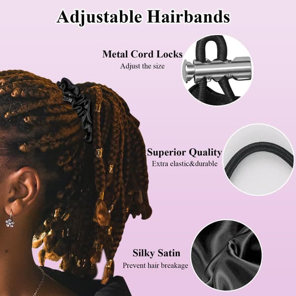 Sæt med 3 Kaffe Brune Hårsløjfe Scrunchies