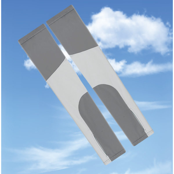 Patchwork Arm Sleeves til sommer solbeskyttelse Grey L Grey L