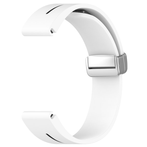 22 mm silikon magnetiskt spänne klockarmband för Samsung Gear S3 Vit