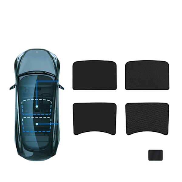 Issolskydd för Tesla Model 3 (2019-2023) & Model Y Modell 3 Svart
