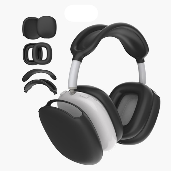 4-delat Skyddsfodral i Silikon för AirPods Max Svart