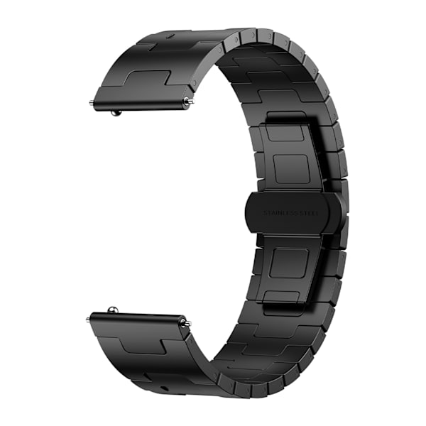 Titaaninen kellon ranneke 22 mm älykellolle Butterfly Clasp (DLC-suojaus) Musta