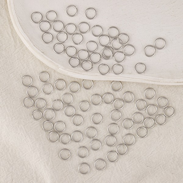 Metallringar, 100-pack Silver