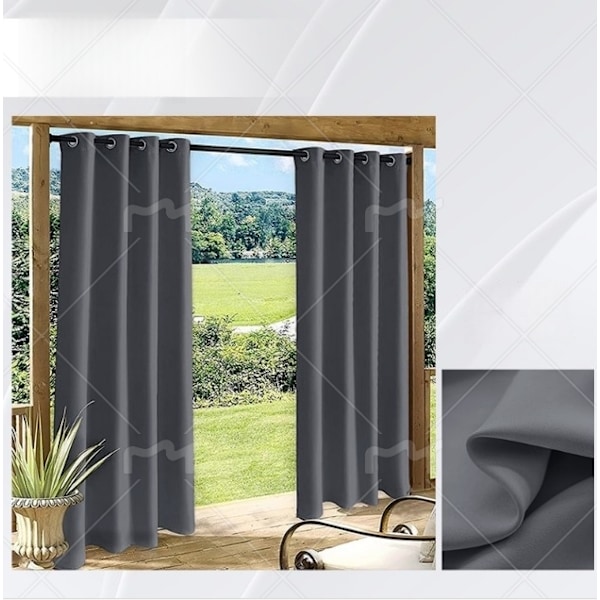 Utomhusgardiner för lusthus (1,5x2,7 m med krokar/enskild panel)