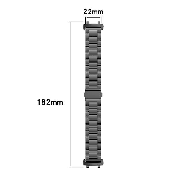 Rustfri stålurrem til Amazfit T-Rex 3 Black Black