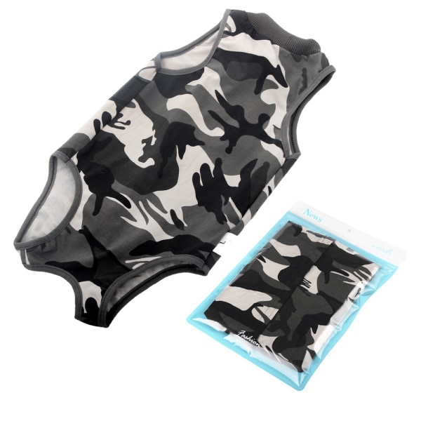 Camouflage Cat Recovery Suit L