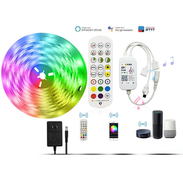 Smart WiFi LED Strip Lights Kit Röst- och APP-kontroll 20 m 20 m