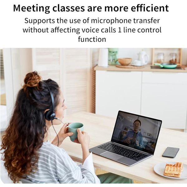 3,5 mm han til USB-C hun lydadapter med indbygget DAC dekoder 16bit/48KHz 40mW output, sort