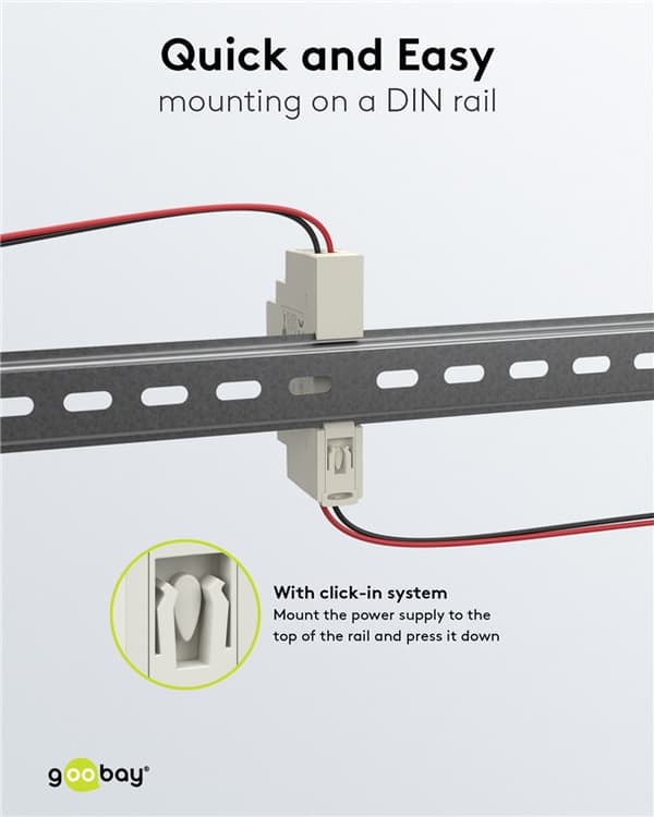 Virtalähde DIN-kiskoon 12 V, 1,25 A, 15 W