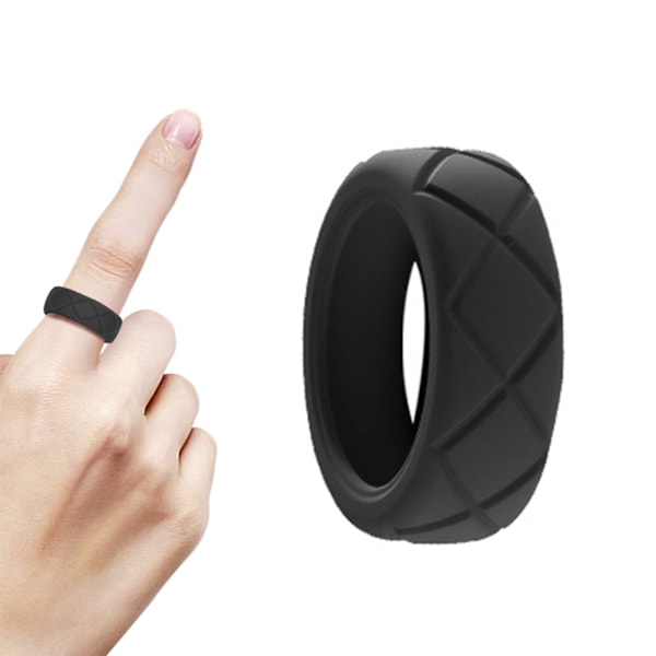 Ringbeskyttelse til Oura Ring Gen 3 - Gennemsigtig silikonebeskyttelse til smart ring Sort M