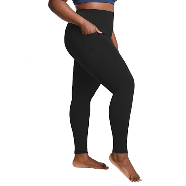 Plus Size Yogabyxor med fickor XXL