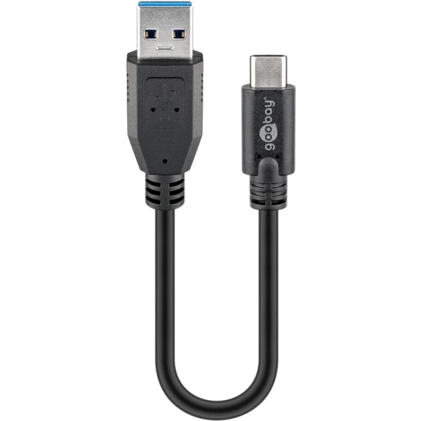 Synkronisera och ladda Super Speed ​​USB-C™ till USB A 3.0 laddningskabel