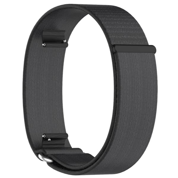 Sort vævet nylon-udskiftningsrem kompatibel med Garmin CIRQA-seriens smarture, 28 cm x 2 cm