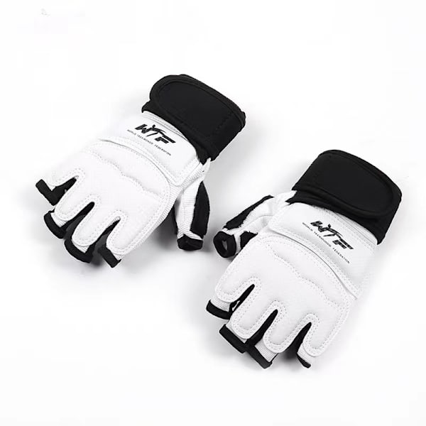 Boksekarate halvfingerhandsker Hvid S