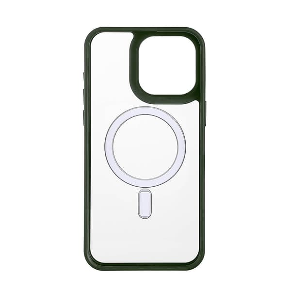 Mobilskal Bumper MagSeries Green & Clear - iPhone 15 Pro Max