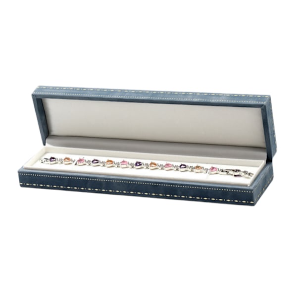 Luksus Velvet Armbånd Box - Marineblå