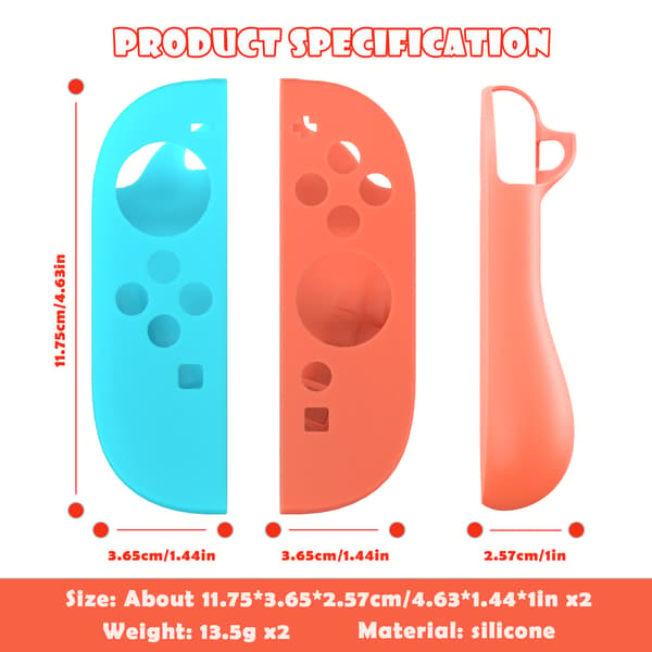 Suojaava silikonikahva Nintendo Switch 2 -ohjaimille Blue+Orange Blue+Orange