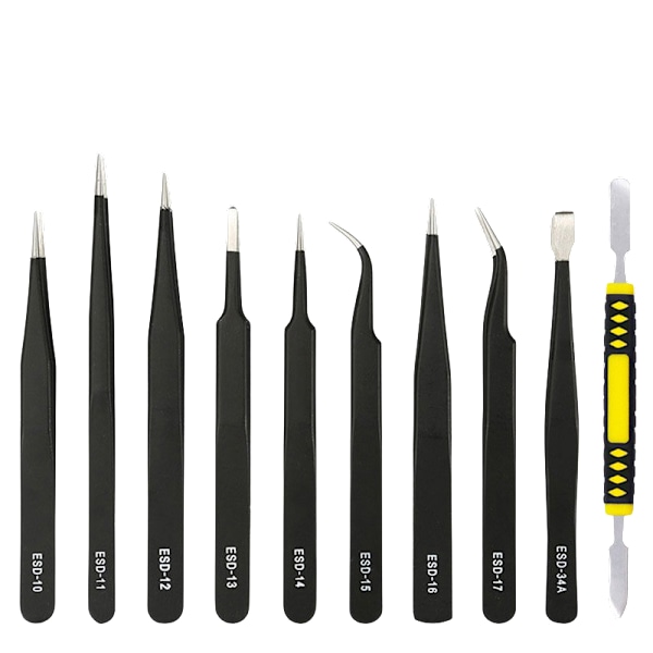 Elektronisk ESD Pincett Set - 10 delar