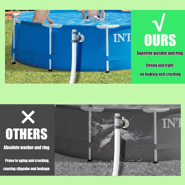 Gummipakninger til Intex poolstolper, 2-pak