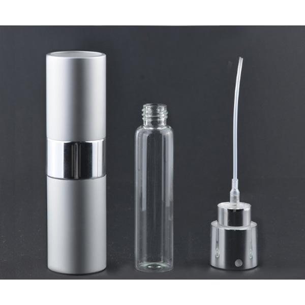 Mini Refillable Parfym Atomizer Flaska 15 ml 2-Pack Silver