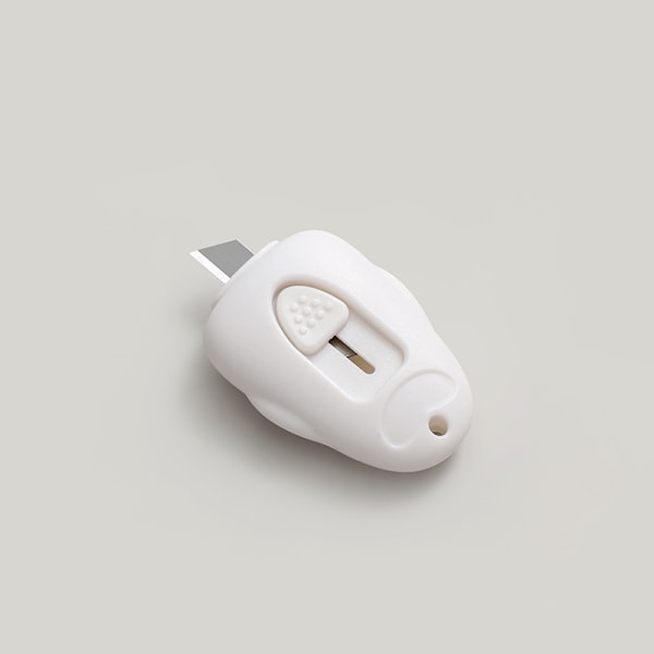 Mini hobbykniv med nøgleringshul Hvid