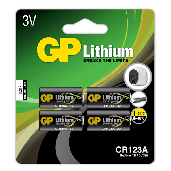 Batteri 123A Lithium Pro 4-Pak