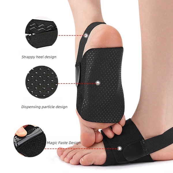 1 par Anti-Slip Flat Arch Support Orthotic Inserts halve indlægssåler