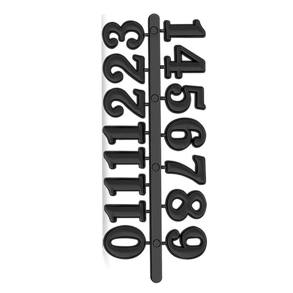 Kellon numerolevy - 2cm DIY roomalainen numerojoukko Black Black