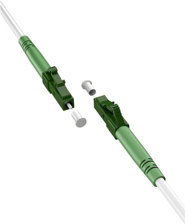 Lyslederkabel (FTTH), Singlemode (OS2) White, hvid (Simplex), 1 m