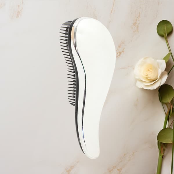 Bærbar våd- og tør hårbørste - Udredning og volumengivende Silver Silver