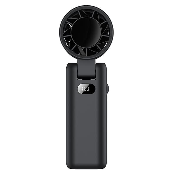 WT22 Digital Display Vikbar Höghastighetsfläkt Black Black