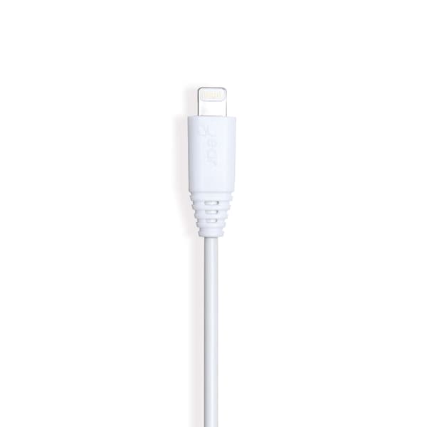 Rundt ladekabel Lightning til USB-A 1m Hvid MFI
