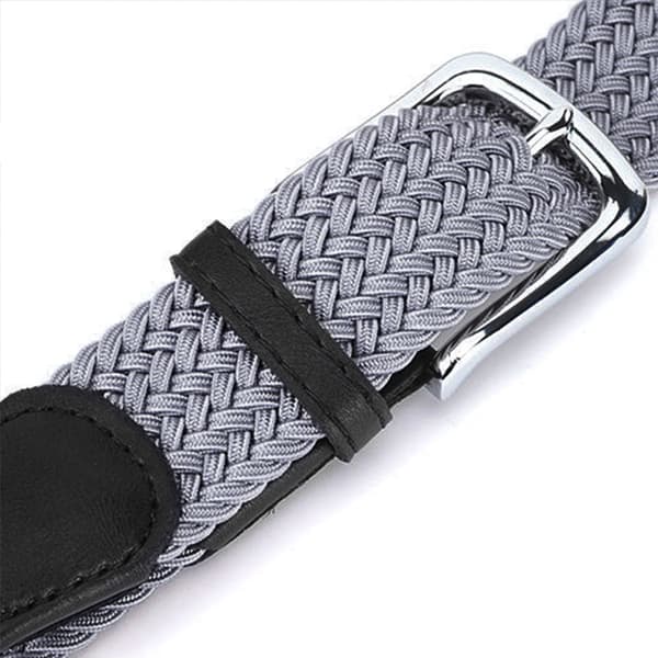 Flätat Elastiskt Bälte med Spänne 105cm Grey Grey