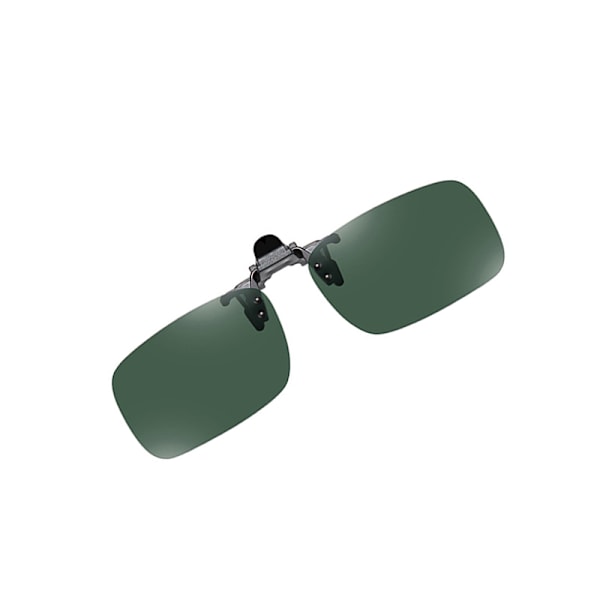 Polariserade Clip-on Solglasögon - Medium Storlek Spegel Mörkgrön