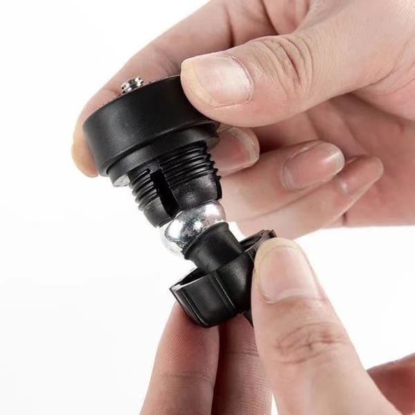 Skydehoved Adapter Sort Kompatibelt Med Kameraer Og Mobilstativer 17mm Kuglehoved 1/4 Skrue