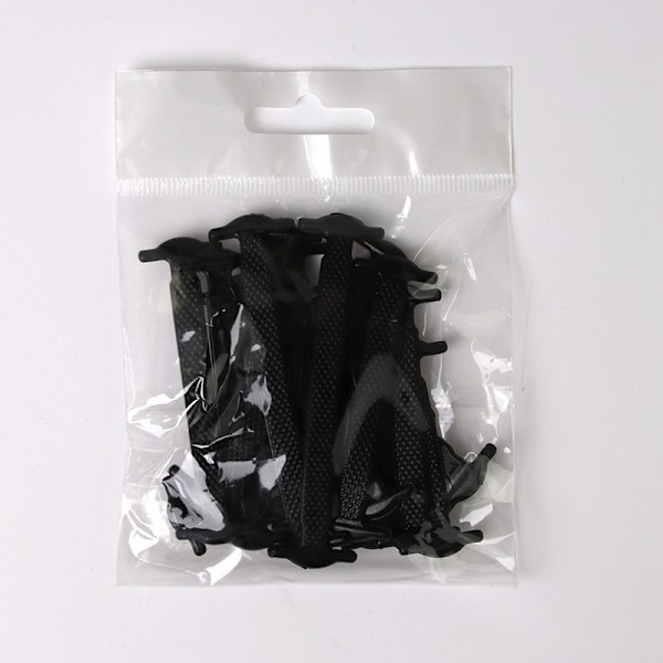 Bindefri elastiske snørebånd Black Black