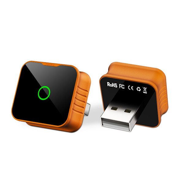 Orange Trådløs CarPlay Adapter: Kablet til Trådløs Konvertering med Bluetooth 5.3, Problemfri Forbindelse
