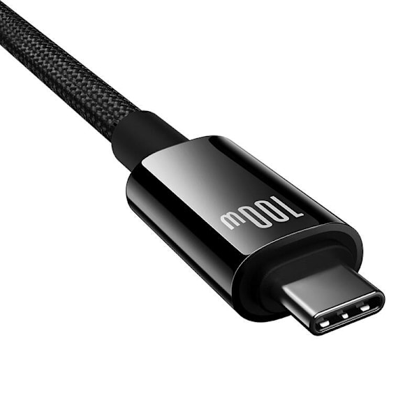 Baseus-kabel USB Tungsten Gold USB-C till USB-C 100W 1,5m (svart)