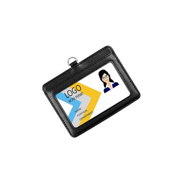 RFID-blockerande märkeshållare med infällbar rulle model 1 Svart