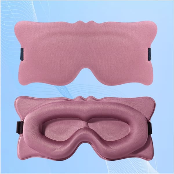3D-konturformad sömnmask - Ultimat ljusblockering Pink Pink