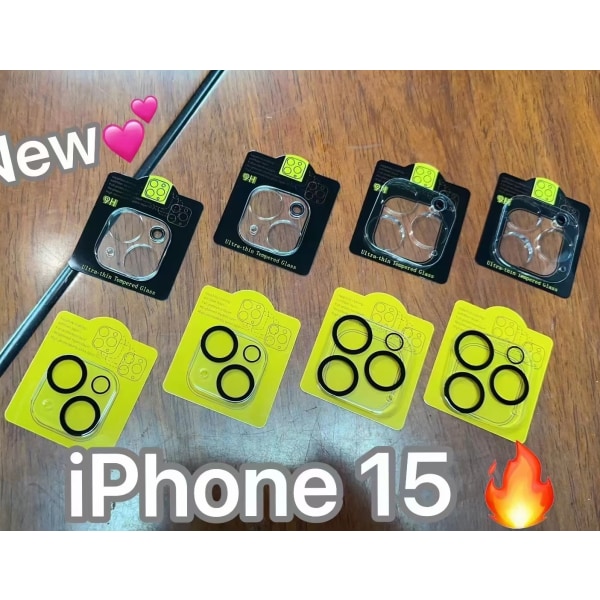 3-Pack linsskydd linsfilm härdat glas iPhone 15 Pro Max
