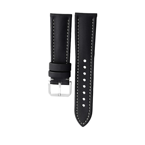 Moonswatch Omega Oxford vattentålig klockrem i kohudsläder Svart vit 22 mm