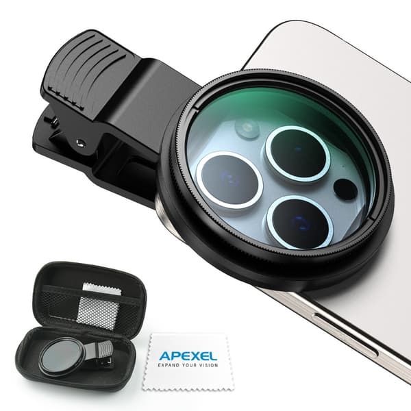 58 mm justerbart CPL-polariseringsfilter med clip-on-montering til smartphonefotografering