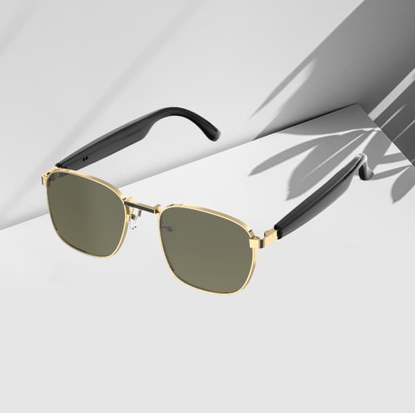 Smarte Bluetooth-briller HY-1003: Lyd og billede i ét Gold Gold