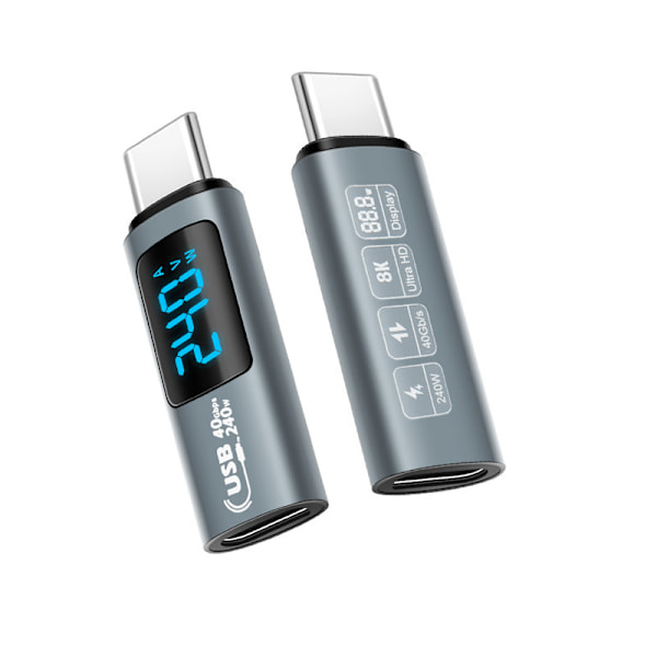 USB4 Digital Display Adapter: 240W, 40Gbps Data Transfer Blue Blue
