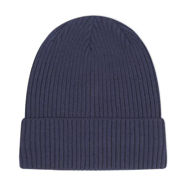 Vintermössa med Fleecefoder - Varm och Vindtät Stickad Mössa Dark Blue Dark Blue